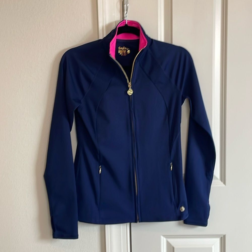 Lilly Pulitzer Navy Jacket with Pink Trim